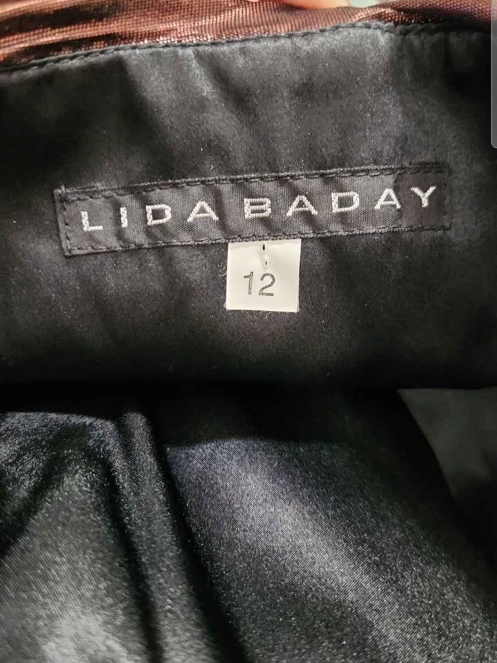 Lida Baday Metallic Bronze Twist Ruched Tube Top - Picture 3 of 8